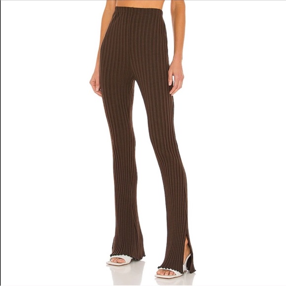 Lovers + Friends Pants - Lovers + Friends Olivia Ribbed Pants in Hazel